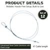 North American Trapper - 6 ft Galvanized Aircraft Cable Extension  Fixed Loops Both Ends, Ready-to-Attach Steel Wire Rope view 2