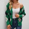 Hyipels Women's Long Sleeve Cardigan Sweater,Cute Y2K Top Knit Colorful Patterned V Neck Button Outwear S~XL view 2