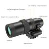 Feyachi Red Dot Magnifier 1.5-5x Flip to Right Side, Absolute Co-Witness Compatible, Multi-Coated Optics, Steel Mount, Fits Picatinny Rails view 2