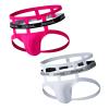 JOCKMAIL Men's Thong G-String Underwear Mens Sexy Jockstrap Breathable Underwear Gym Jock strap (US, Alpha, Medium, Regular, Regular, Rose+White) view 1
