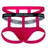 JOCKMAIL Men's Thong G-String Underwear Mens Sexy Jockstrap Breathable Underwear Gym Jock strap (US, Alpha, Medium, Regular, Regular, Rose+White) view 2