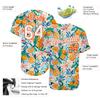 Artistic Fruit-Themed Baseball Shirts with Orange and Leaves Print, Custom Baseball Jersey for Women Men Youth, Personalized Softball T-Shirts Sports Uniform with Name Number Logo Stitched view 4