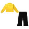 easyforever Kids Boys Sparkle Long Sleeve Button-Down Shirt Hip Hop Latin Jazz Dance Tops and Pants Performance Costume Gold 12 Years view 4