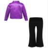 Kids Boys Sparkle Long Sleeve Button-Down Shirt Hip Hop Latin Jazz Dance Tops and Pants Performance Costume Purple 8 Years view 2