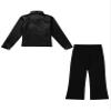 easyforever Kids Boys Sparkle Long Sleeve Button-Down Shirt Hip Hop Latin Jazz Dance Tops and Pants Performance Costume Black 14 Years view 4