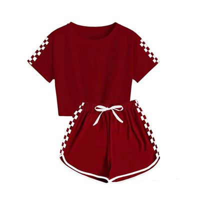 Mukanzy Girls Summer Crop Tops and Shorts Set 2pcs Sports Outfits Clothing Set