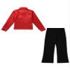 Kids Boys Sparkle Long Sleeve Shirt Blouse with Pants Set Hip Hop Jazz Street Disco Performance Costume Dancewear Red 8 Years view 3