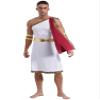 Freebily Mr. Toga Costume for Men Adults Caesar Roman One Shoulder Strap Robe with Sleeves Halloween Historical Greek Costume Burgundy Medium view 1