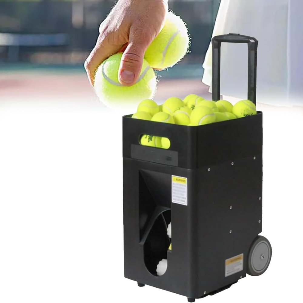 Tennis Ball Cannon, 10KG Tennis Ball Machine, Multi-Ball Practice for Spotting Ball Launcher, Remote and APP Control, Complete Training Mode, for Self-Play, Beginners, Kids, Coaches