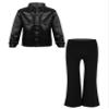Aislor Kids Boys Sparkle Long Sleeve Shirt Blouse with Pants Set Hip Hop Jazz Street Disco Performance Costume Dancewear Black 14 Years view 1