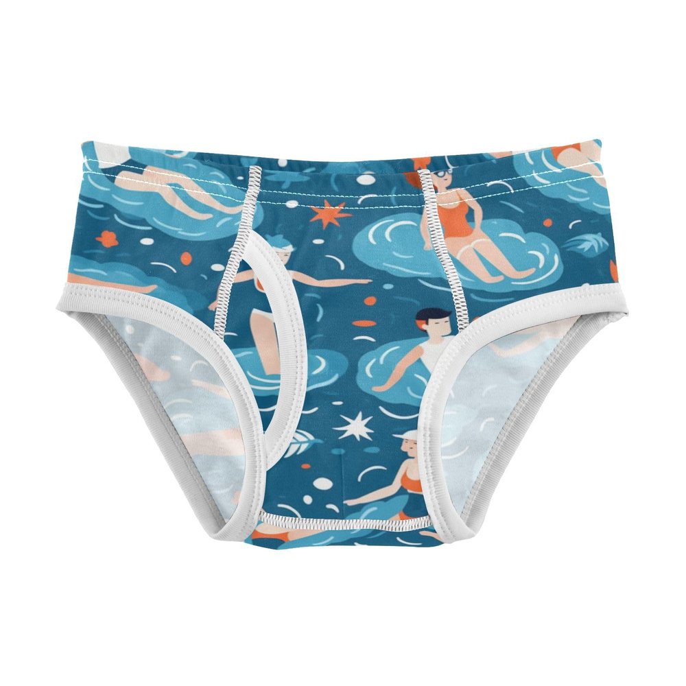 ALAZA Swim Ocean Blue Boys' Briefs Soft Underwear Available in Sizes 4t