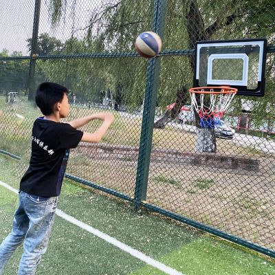 Innovz Basketball Hoop Outdoor Wall Mounted, Sturdy Kids Basketball Backboard and Rim for Pole Mount/Fence/Garage Door, Strap-on or Suspension Mounting