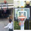 Innovz Basketball Hoop Outdoor Wall Mounted, Sturdy Kids Basketball Backboard and Rim for Pole Mount/Fence/Garage Door, Strap-on or Suspension Mounting view 2