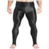 Jugaoge Mens Compression Stirrup Pants Base Layer Running Tights Leggings Tummy Control Sports Pants Black Large view 1