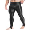 Jugaoge Mens Compression Stirrup Pants Base Layer Running Tights Leggings Tummy Control Sports Pants Black Large view 4
