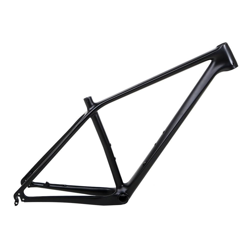 TUJISEK 15''/17''/19'' Mountain Bikes Frame Carbon Fiber Hardtail Mountain Bikes Frame QR 135mm Disc Brake XC Frame for 27.5 29er Wheels Internal Routing Bicycles Frame(Matte Black,19'')