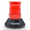 Precision Rugby Telescopic Kicking Tee, Adjustable Height 8 to 14 cm, Durable Heavy Duty Stable Base, Low, Medium and High Kicking Angles, Black/Red view 1