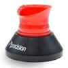 Precision Rugby Telescopic Kicking Tee, Adjustable Height 8 to 14 cm, Durable Heavy Duty Stable Base, Low, Medium and High Kicking Angles, Black/Red view 2