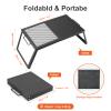 Odoland Folding Campfire Grill, Heavy Duty Steel Mesh Grate with Folding Legs and Storage Bag, Portable Camping Grates, Over Fire Pit Grill Rack for Outdoor Cooking and Bonfire view 2