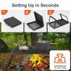 Odoland Folding Campfire Grill, Heavy Duty Steel Mesh Grate with Folding Legs and Storage Bag, Portable Camping Grates, Over Fire Pit Grill Rack for Outdoor Cooking and Bonfire view 4