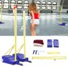 Volleyball Net Outdoor Badminton Net Volleyball Poles with Net Tennis Metal Poles Volleyball Net with Base Portable with Wheels Badminton Net for Backyard, Parks, Gymnasiums, playgrounds Fixed view 1