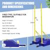 Volleyball Net Outdoor Badminton Net Volleyball Poles with Net Tennis Metal Poles Volleyball Net with Base Portable with Wheels Badminton Net for Backyard, Parks, Gymnasiums, playgrounds Fixed view 2