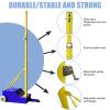 Volleyball Net Outdoor Badminton Net Volleyball Poles with Net Tennis Metal Poles Volleyball Net with Base Portable with Wheels Badminton Net for Backyard, Parks, Gymnasiums, playgrounds Fixed view 3