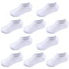 BOOPH 10 Pairs Kids Socks Boys Girls Athletic Ankle Socks Full Cushioned Low Cut Uniform No Show Sock White 9-12 Years view 1