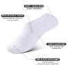 BOOPH 10 Pairs Kids Socks Boys Girls Athletic Ankle Socks Full Cushioned Low Cut Uniform No Show Sock White 9-12 Years view 4