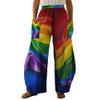 Sipumia Women's Loose LGBT Gay Pride Rainbow Printed Harem Pants Hippie Palazzo Pants Boho Joggers Yoga Clothes Colour16 L view 1