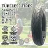 12-1/2''x2-1/4'' (57/62-203) Rubber Tire - 12inch Tubeless Bike Tires. 6PR.35-45PSI, Strong Grip Replacement fits Childrens Bike Folding Bike Tricycle view 2
