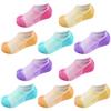 BOOPH 10 Pairs Kids Socks Boys Girls Athletic Ankle Socks Full Cushioned Low Cut Uniform No Show Sock Rose Red/Orange/Blue/Purple/Yellow 6-8 Years view 1