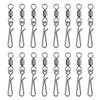 SagaSave 100 Pack Metal Fishing Snap Swivels Rolling Spinning Tackles Snap Connector Iron Safety for River Sea Fishing(12#) view 1