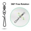 SagaSave 100 Pack Metal Fishing Snap Swivels Rolling Spinning Tackles Snap Connector Iron Safety for River Sea Fishing(12#) view 4