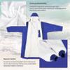 Catalonia Swim Parka for Men Women, Oversized Waterproof Surf Coat, Warm Sherpa Lined Swim Jackets, Oversized Hooded Changing Surf Poncho view 3