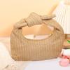Holibanna Woven Handbag with Bow Decorative Handle Small Portable Straw Tote Bag for Women Beach Travel Picnic Storage view 2