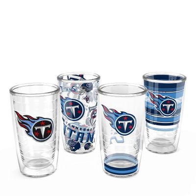 Tervis Classic Tritan 16oz Tumbler, Set of 4 | NFL Tennessee Titans - Assorted | Made in America, BPA/PFAS Free, Keeps Drinks Hot or Cold