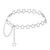 Women's Star Waist Chain, Silver Chain Belt Metal Belly Chain Adjustable Body Chains Plus Size Belt Chain Trendy Western Belly Chains Belt Jewelry with Long Tassel for Women Girls Dresses Skirts Jeans view 1