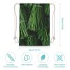 DJUETRUI Drawstring Bags Drawstring Backpack Fresh Green Chives Sports Gym Bag for Women Men Sports Sackpack view 2