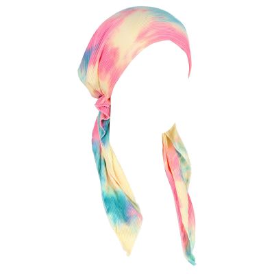 NineFit Basics Pre Tied Head Scarf Colorful Slip On Headwear Head Wraps for Beanie Turban Cover Cap Turban (C-Multicolor, One Size)