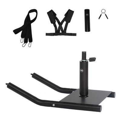 CEPHKY Weight Sled, Workout and Fitness Pull Sled, Metal Football Sled Drag Training Equipment for Strength and Speed Improvement, Easily Through Obstacles, Suitable for 1" & 2" Weight Plate - Black