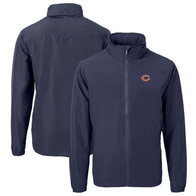 Cutter & Buck Men's Navy Chicago Bears Big & Tall Charter Eco Knit Recycled Full-Zip Jacket