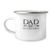 AMISK CREATIVES Dad Enamel Camping Mug Gift Dad Of Wildlings For Fathers Day Men Birthday Gift