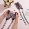 FINGERINSPIRE 2 Pcs Bridal Face Veil - Black Lace Tied Veil Mesh Birdcage Fascinator Headband for Wedding & Tea Party view 3