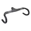AGSDGAWD Road Bike Handlebars, Full Carbon Fibre Integrated Bike Drop Bar Inner Routing Bent Handlebar 28.6mm Fork Dia Ultra-Light Compact Drop Handlebars(110 * 440mm) view 1