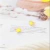 14K Gold Four Leaf Clover Stud Earrings for Women Lucky Flower Jewelry (Yellow-14K Gold) view 4