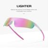 swanoble UV400 Polarized Kids Sports Sunglasses for Baseball,Lightweight TR90 Frame for Boys Girls,Youth Softball Cycling (White pink Frame/Pink Lens) view 4