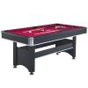 6-Foot Outdoor Pool Table with Red Felt - Multi Game for Family Gatherings and Parties view 1