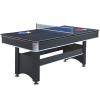 6-Foot Outdoor Pool Table with Red Felt - Multi Game for Family Gatherings and Parties view 4
