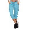 Active Capri Pants for Women Joggers Stretch Lightweight Casual Pant Capri with Drawstring Pockets Hiking Pants Capri Sweatpants for Women Sky Blue 2X view 1